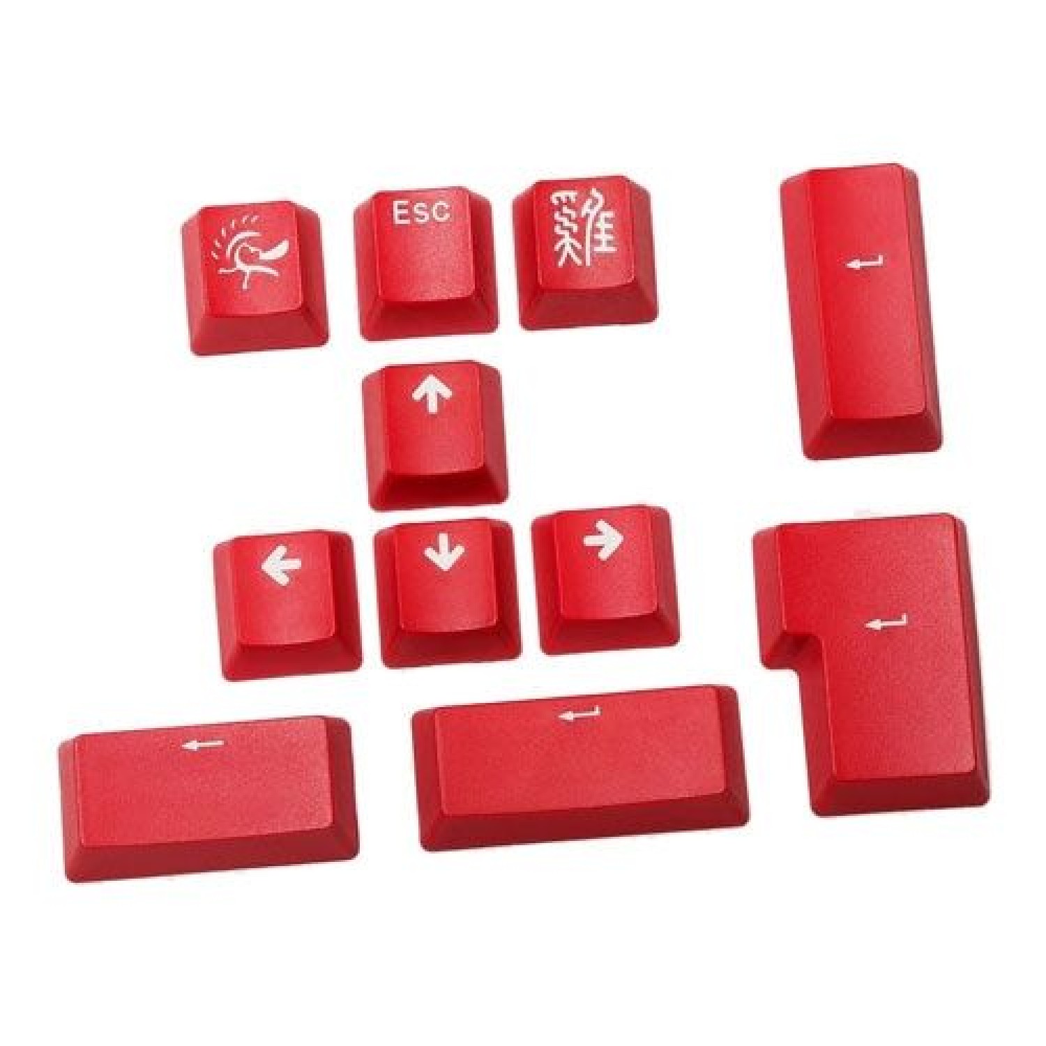 set_11_teclas_ducky_red_pbt_double_shot_keycap - Imagen completa 1