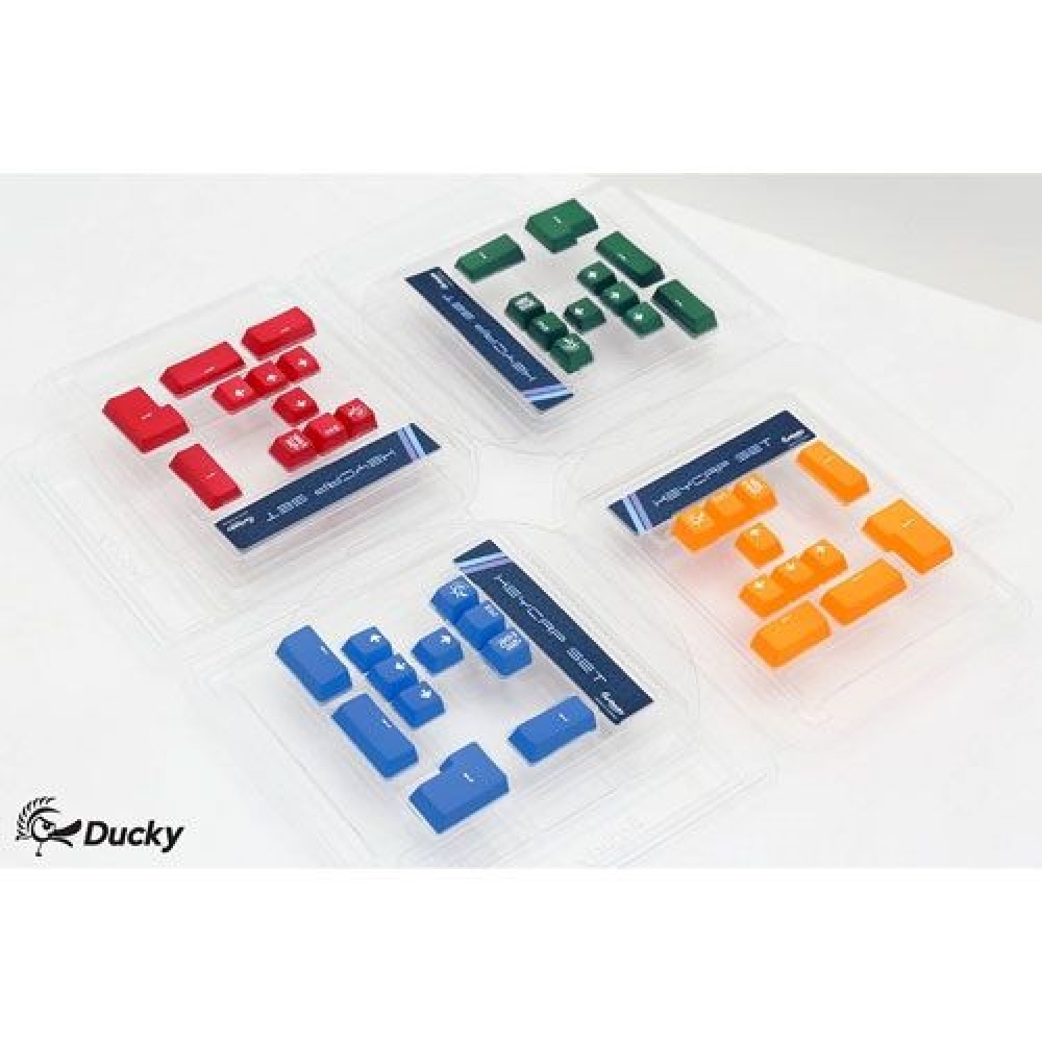 set_11_teclas_ducky_red_pbt_double_shot_keycap - Imagen completa 4