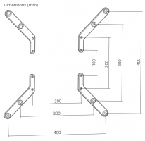 SOPORTE VESA EXTENSIBLE INTELAID 300X300 400X400