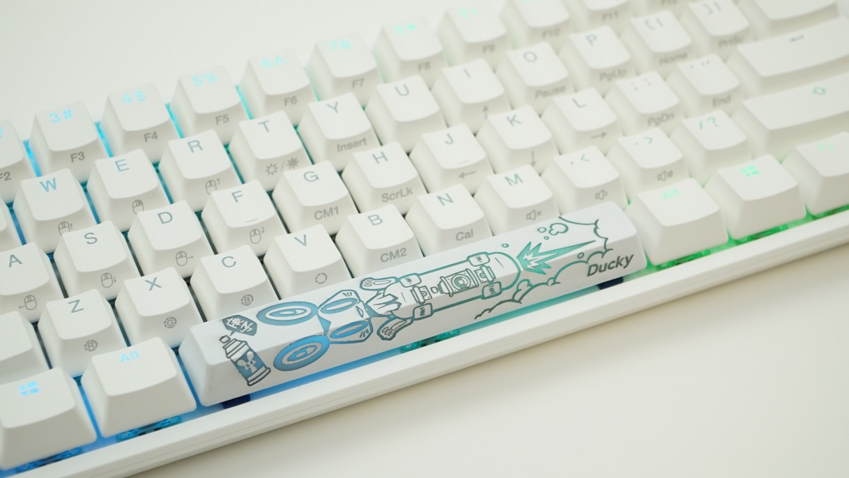 teclado_gamer_ducky_one_2_mini_pure_white_rgb_cherry_brown_rgb_double_shot_pbt_mecanico - Imagen 7
