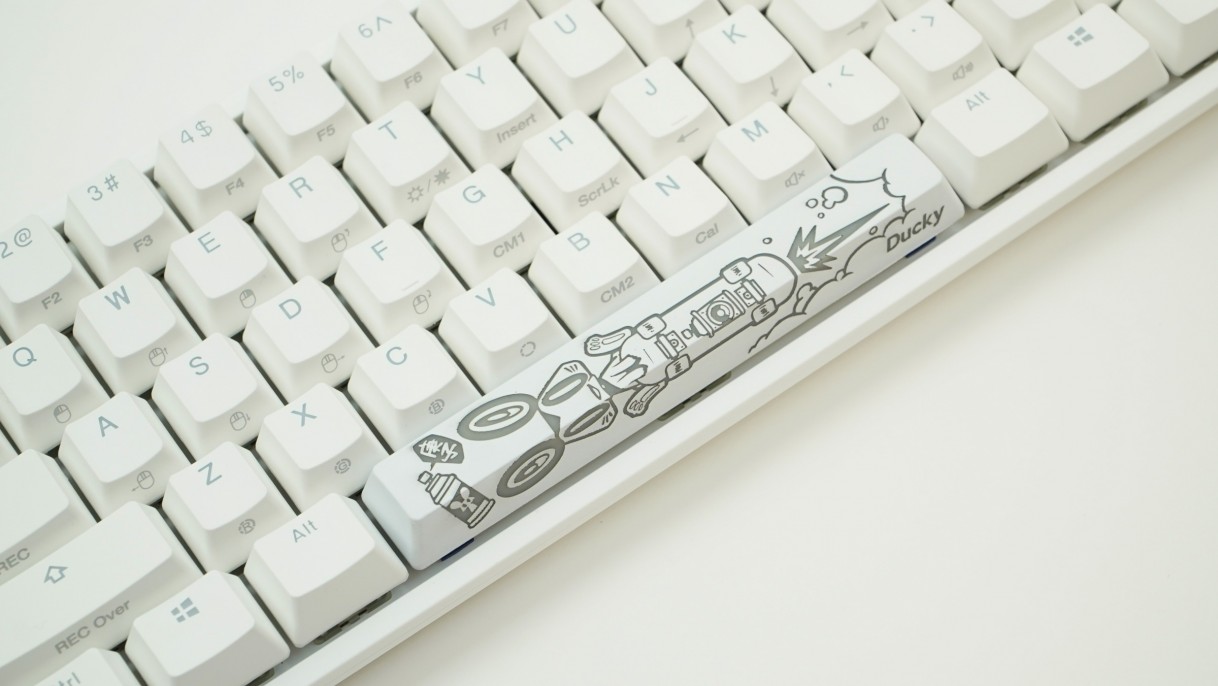 teclado_gamer_ducky_one_2_mini_pure_white_rgb_cherry_brown_rgb_double_shot_pbt_mecanico - Imagen 3