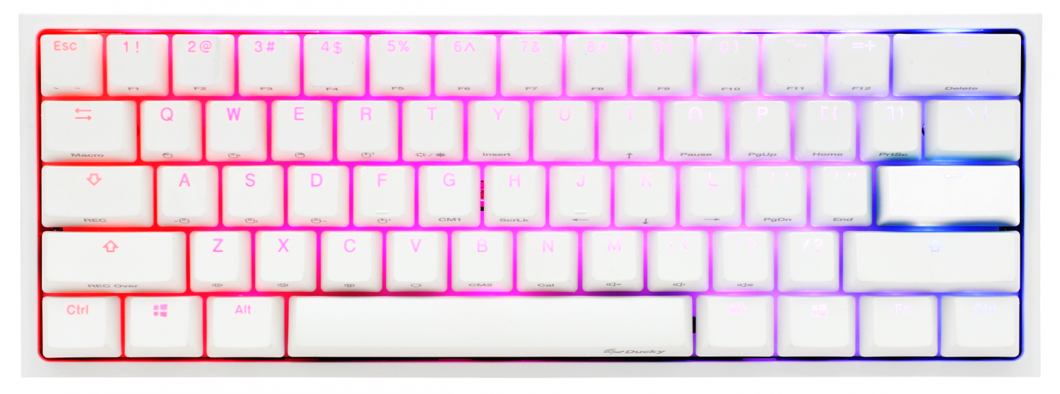 teclado_gamer_ducky_one_2_mini_pure_white_rgb_cherry_brown_rgb_double_shot_pbt_mecanico - Imagen completa 9