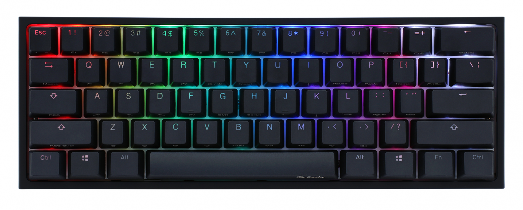 teclado_gamer_ducky_one_2_mini_rgb_cherry_mx_brown_double_shot_pbt_mecanico - Imagen 8