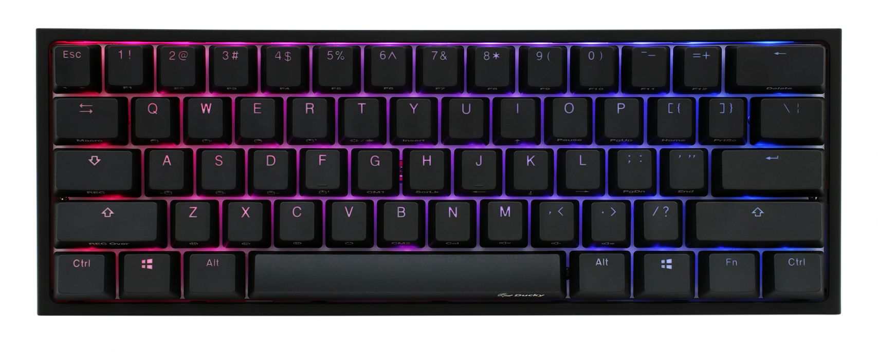 teclado_gamer_ducky_one_2_mini_rgb_cherry_mx_brown_double_shot_pbt_mecanico - Imagen 9