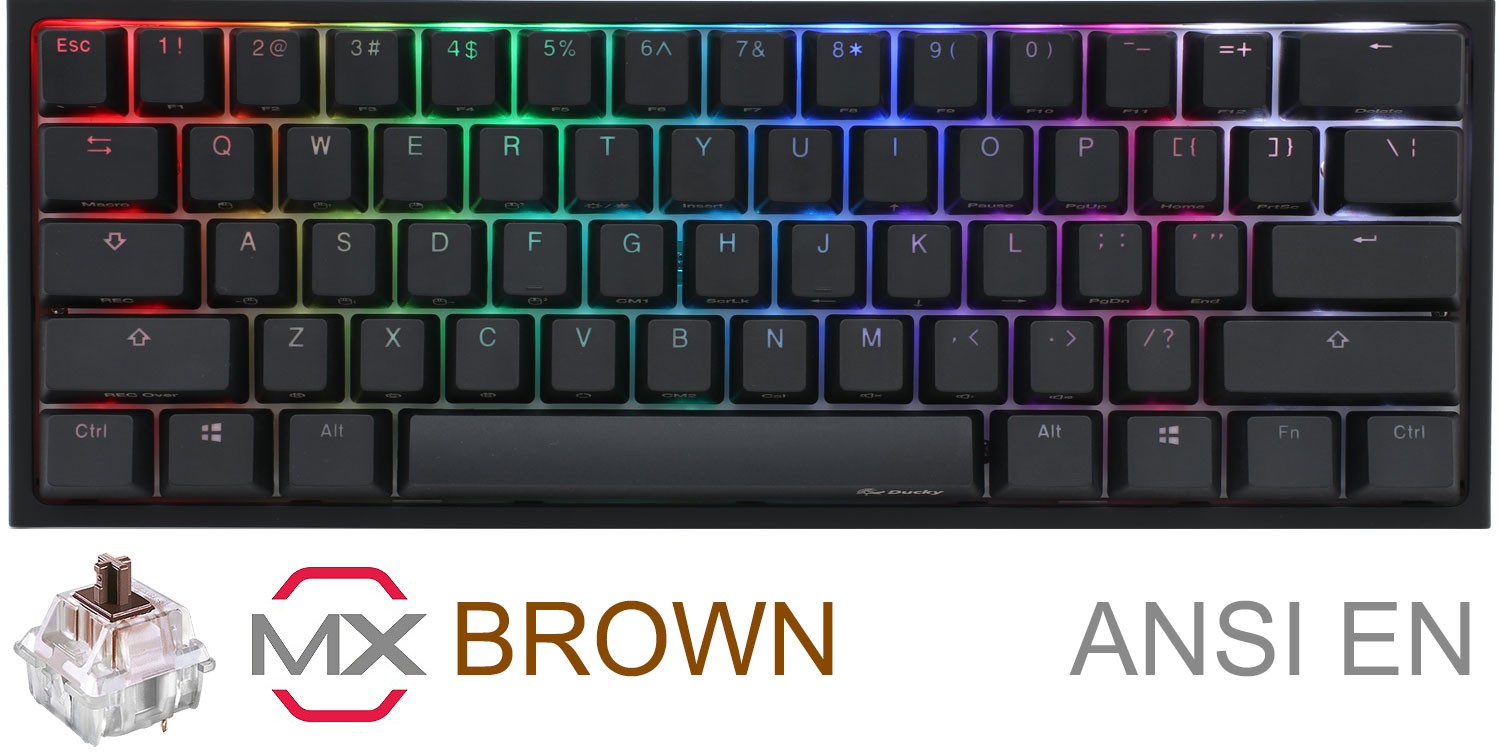 teclado_gamer_ducky_one_2_mini_rgb_cherry_mx_brown_double_shot_pbt_mecanico - Imagen completa 1