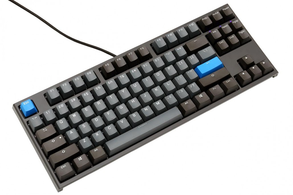 teclado_mecanico_ducky_one_2_tkl_skyline_teclas_gris_oscuro_interruptor_marron_ingles_pbt_doble_disparo_sin_costuras_estuche_gris_sin_led - Imagen 4