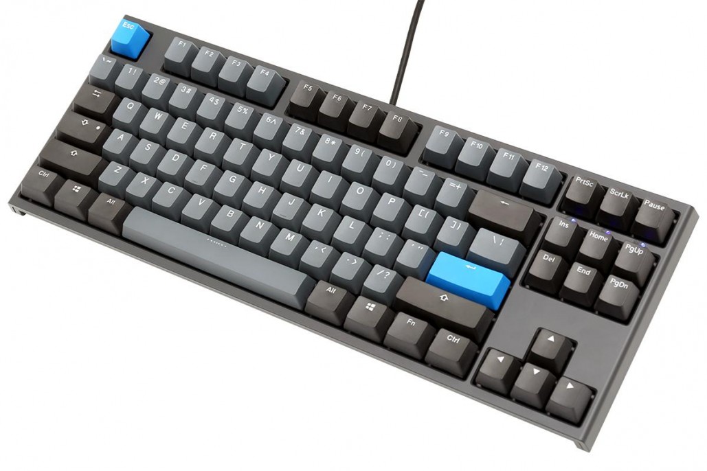 teclado_mecanico_ducky_one_2_tkl_skyline_teclas_gris_oscuro_interruptor_rojo_ingles_pbt_doble_disparo_sin_costuras_estuche_gris_sin_led - Imagen 7