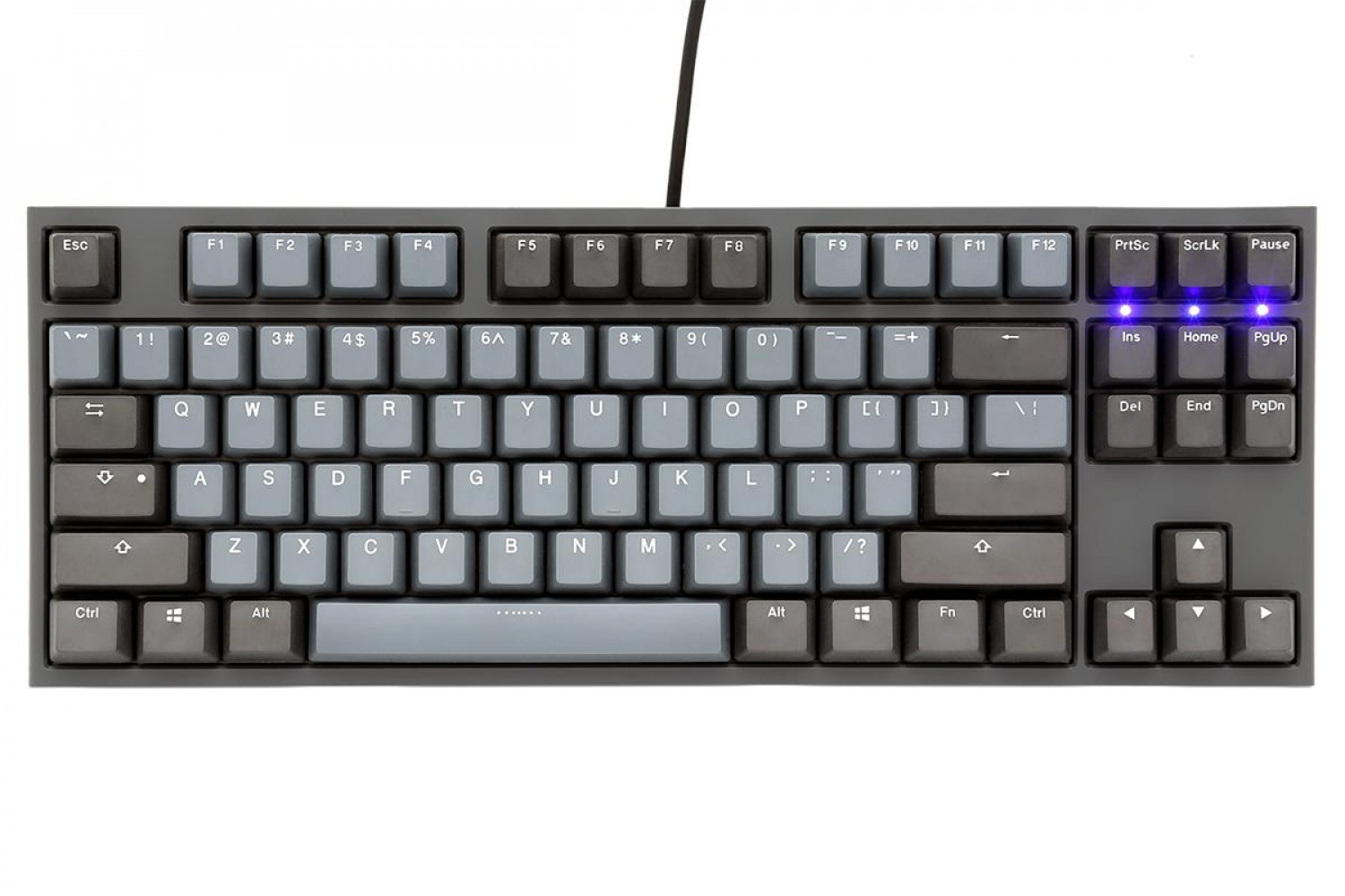 teclado_mecanico_ducky_one_2_tkl_skyline_teclas_gris_oscuro_interruptor_rojo_ingles_pbt_doble_disparo_sin_costuras_estuche_gris_sin_led - Imagen completa 4